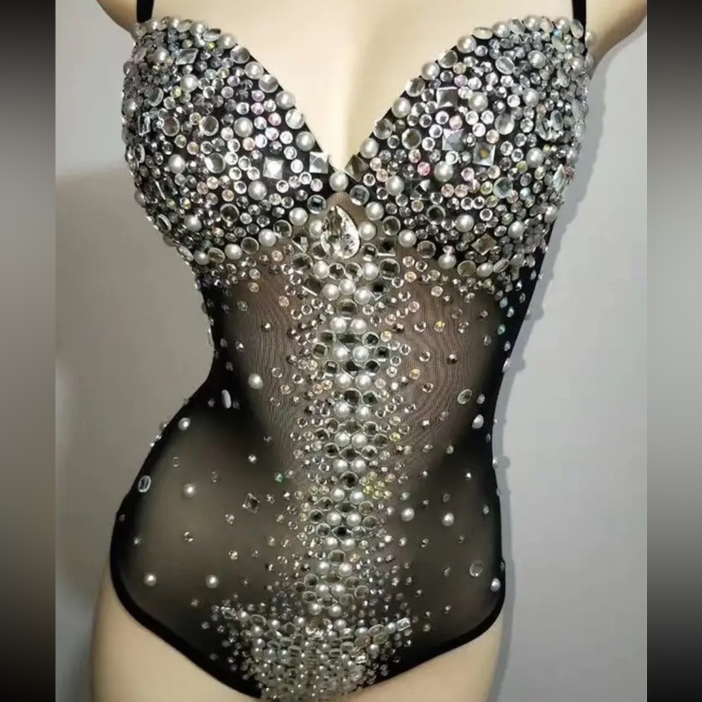 Rhinestone bodysuit size large